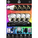 TURKNO 8 Kameralı Karie 4 İç Kamera Set 500 GB HDD Full HD Renkli Gece Görüşlü Güvenlik Kamerası Sistemi