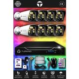TURKNO 8 Kameralı Karie 8 Dış Kamera Set 2 TB HDD Full HD Renkli Gece Görüşlü Güvenlik Kamerası Sistemi