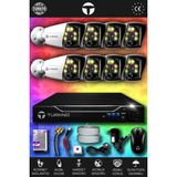 TURKNO 8 Kameralı Karie 8 Dış Kamera Set HDD'siz Full HD Renkli Gece Görüşlü Güvenlik Kamerası Sistemi