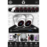 TURKNO 8 Kameralı Pania 2 İç Kamera Set 1 TB HDD Full HD Gece Görüşlü Güvenlik Kamerası Sistemi