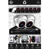 TURKNO 8 Kameralı Pania 2 İç Kamera Set 100 GB HDD Full HD Gece Görüşlü Güvenlik Kamerası Sistemi