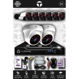 TURKNO 8 Kameralı Pania 2 İç Kamera Set 2 TB HDD Full HD Gece Görüşlü Güvenlik Kamerası Sistemi
