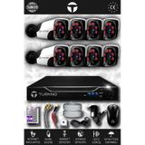 TURKNO 8 Kameralı Pania 8 Dış Kamera Set HDD'siz Full HD Gece Görüşlü Güvenlik Kamerası Sistemi