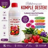 Turkoz Agro Turkoz Multi Vitamin Sıvı Bitki Besini 450 ml Tüm Bitkiler İçin Mineral ve Amino Asit Desteği