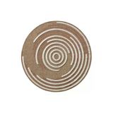 Turkrugs Yuvarlak Jüt Halı – Kabartma Desenli Doğal Modern Halı