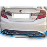 Türkset Honda Civic Vtec2 Fb7 Fd6 Voltex Difüzör (Plastik) (( Parlak Siyah ))