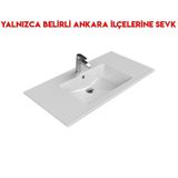 Turkuaz 050500-U 101x51 cm Cerastlye İbiza Etajerli Lavabo