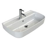 Turkuaz Aqua Tezgahüstü Lavabo 75X40 cm (Duvara Sıfır Lavabo)