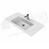 Turkuaz Arte Etajerli 85 cm Lavabo