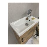 Turkuaz Banyo Ve Tuvalet Mini Köşe Lavabo 25*45 Cm (Banyo Dolabı Dahil)