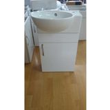 Turkuaz Banyo ve Tuvalet Mini Köşe Lavabo 28*45 Cm (banyo Dolabı Dahil)
