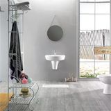 Turkuaz Bella Banyo Lavabo 45X55 Cm (Bella Yarım Ayaklı)