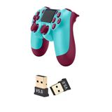 Turkuaz Bluetooth Bağlantılı Playstation 4 Uyumlu Kablosuz Gamepad ve USB Dongle Seti