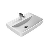 Turkuaz Cerastyle 60 cm 035100U Etajerli Lavabo Beyaz Renkli Banyo ve Mutfak Uyumlu Modern Tasarım