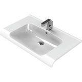 Turkuaz Cerastyle Anova 80*50 cm Uyumlu Etajerli Lavabo Beyaz Çocuk Sağlığına Zararsız