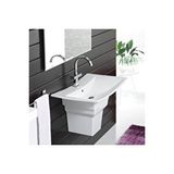 Turkuaz Cerastyle Bella 70 Cm Lavabo Ve Yarım Ayak Set Beyaz