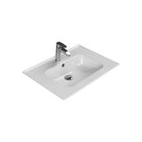 Turkuaz Cerastyle Blue Etajer Uyumlu Beyaz Lavabo 65x47 Cm 042100-u