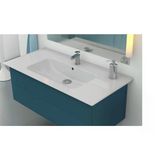 Turkuaz Cerastyle Blue Etajer Uyumlu Damlalıklı Lavabo 100X47 Cm