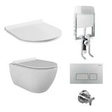 Turkuaz Cerastyle City Rimless Kanalsız Asma Klozet Ve Gömme Rezervuar Tam Set Bella Kapak