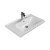 Turkuaz Cerastyle Frame Etajer Uyumlu Damlalıklı Lavabo 70 45 Cm Beyaz