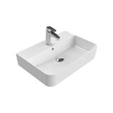 Turkuaz Cerastyle Hera Tezgâh Üstü Çanak Beyaz Lavabo 60X42 Cm 079200-U