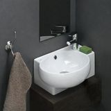 Turkuaz Cerastyle Mini Küçük Köşe Beyaz Lavabo 28X45 Cm 001300-U