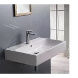 Turkuaz Cerastyle Pinto Etajer Uyumlu Banyo Lavabo 75X47 Cm