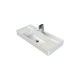 Turkuaz Cerastyle Sharp Etajer Uyumlu Damlalıklı Lavabo 85X38 Cm