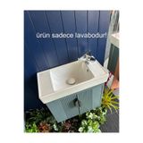 Turkuaz Cerastyle Sharp Mini 60 x 30 cm Tezgah Üstü Dolap Uyumlu Lavabo