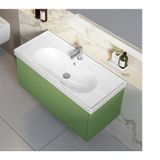 Turkuaz Ceratyle Arya Etajer Uyumlu Damlalıklı Lavabo 80X45 Cm