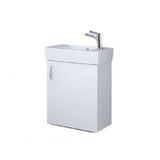 Turkuaz City Lavabo 25*50cm (SAĞ) ve Minica Banyo Dolabı-BEYAZ