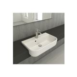 Turkuaz Duru Yarım Tezgah Üstü Lavabo 56X43 Cm