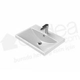 Turkuaz Elite Etajerli 60 cm Beyaz Lavabo