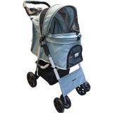 Turkuaz Evcil Hayvan Arabası 78X46X99CM, 15KG Taşıma, Hafif ve Kullanışlı - Ahşap - Beyaz
