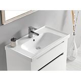 Turkuaz Frame 80x45cm Etajer Uyumlu Lavabo 80x45 Cm Beyaz