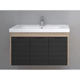 Turkuaz Frame Etajerli Lavabo 90*45cm-Mostar 90 Alt Modül -Siyah
