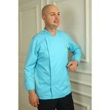Turkuaz Gabardin Kumaş Erkek Aşçı Ceketi - 2XL