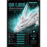 Turkuaz Gözlü Beyaz Işık Ejderhası Hareketli Figür - Hareketli Eklemli Oyuncak Ejderha Figürleri
