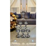 Turkuaz kristal Bohemıa Kristal Titanyum Gümüş Renk Kahve Yanı Su Bardağı 150 Cc
