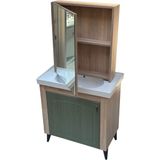Turkuaz Lavabolu Banyo Dolabı Takımı - Yeşil