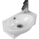 Turkuaz Mini Köşe Lavabo Beyaz Renk 28*45 cm Akıllı Mekân Kullanımı İçin Özel Tasarım