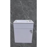 Turkuaz Mini Küçük Banyo, Tuvalet, Karavan Lavabo 24*42 cm (Banyo Dolabı ve Lavabo Bataryası Dahil)