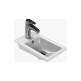 Turkuaz Mini Lavabo 24X42 Cm Zarif Tasarım ile Küçük Banyo ve Tuvaletler İçin İdeal Çözüm
