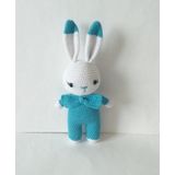 Turkuaz Miniş Tavşan Amigurumi Organik Oyuncak