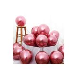 turkuaz parti 10'lu Metalik Pembe Krom Balon