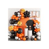 turkuaz parti Basketbol Konsept Balon Seti 45'li,siyah happy birthday kaligrafi