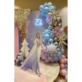 turkuaz parti ELSA-KARLAR ÜLKESİ KONSEPT BALON SETİ 45'Lİ,KAR TANESİ FOLYO BALON