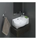 Turkuaz Seramik 28x45 cm Turkuaz Cerastyle Banyo,karavan Mini Küçük Köşe Lavabo