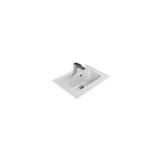 Turkuaz Seramik 50x36 cm Cerastyle Blue Etajer Uyumlu Damlalıklı Lavabo