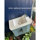 Turkuaz Seramik Cerastyle Dolap Uyumlu & Tezgah Üstü Sharp Lavabo 60X30 044400-U